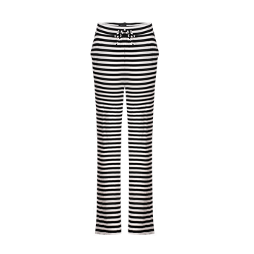 Liberté - Natalia Straight Pants - Black Creme Stripe
